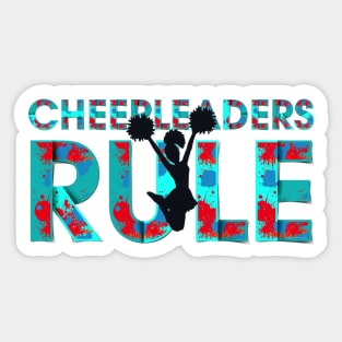 Cheerleaders Rule Sticker